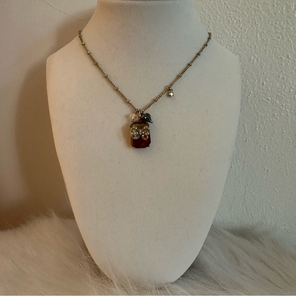 Betsey Johnson Gold and Red Necklace